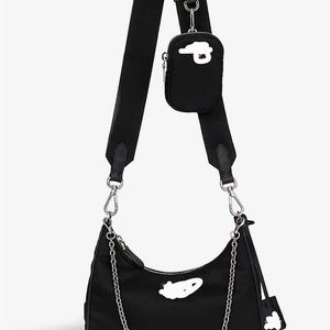 Black cross body bag.